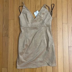 F21 suede bodycon dress